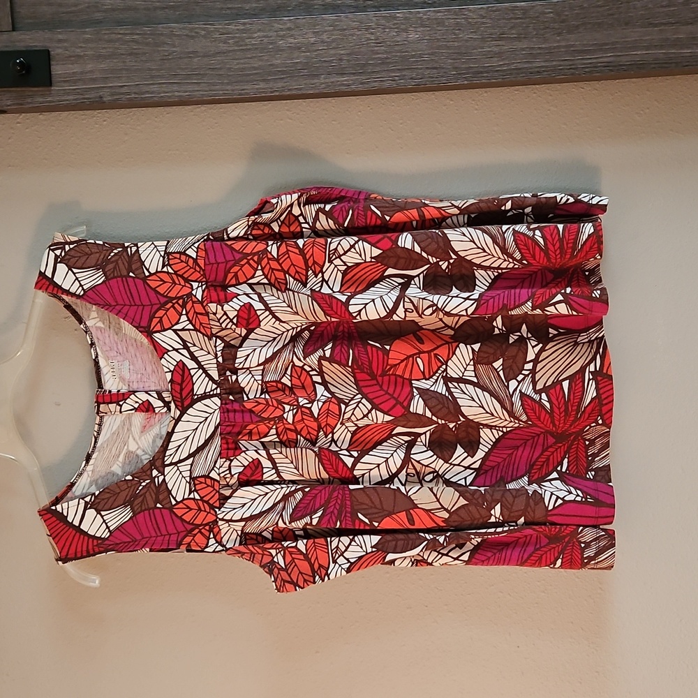 a.n.a. Boho Tropical Floral Scoop Neck Tank Top Size XL